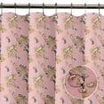 thumbnail image 3 of S4Sassy Pink Black Berry & Yellow Sparrow Bird Decorative Waterproof Printed Shower Curtain Roller Hooks Drapes-60 x 75 Inch, 3 of 6