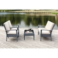 Safavieh Myers Outdoor Contemporary Wicker 4 Piece Set with Cushion