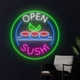 thumbnail image 3 of Handmadetneonsign Sushi Open Neon Sign, Japanese Food Wall Decor, Sushi Restaurant Wall Decor, 3 of 5