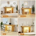 thumbnail image 6 of 63-Inch Long Console Table with Sensor Light, Farmhouse Entryway Table, Wooden Rectangular Sofa Table Behind Couch for Entrance, Hallway, Living Room, 6 of 8