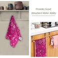 thumbnail image 3 of Beautiful Pink Snowflakes Hand Towels 2 PCS, New Year Christmas Kitchen Towel Ultra Soft and Highly Absorbent,Decorative Fingertip Face Towel for Bathroom Hotel, 28.3"x14.4", 3 of 6
