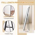 thumbnail image 4 of DAKIMOE Full Length Mirror with Stand Wall Mirror 63"x20" Full Body Floor Mirror Framed Standing Hanging or Leaning for Bedroom Cloakroom Living Room Dressing Room Entryway Black, 4 of 10