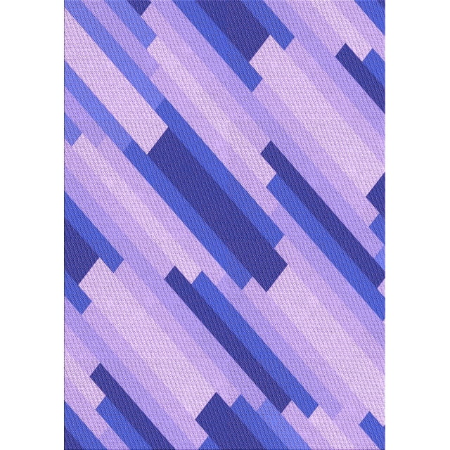 Ahgly Company Machine Washable Indoor Rectangle Transitional Mauve Purple Area Rugs, 7' x 10'