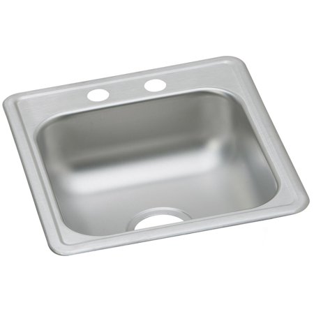Elkay Dayton Stainless Steel 17" x 19" x 6-1/8", Single Bowl Drop-in Bar Sink