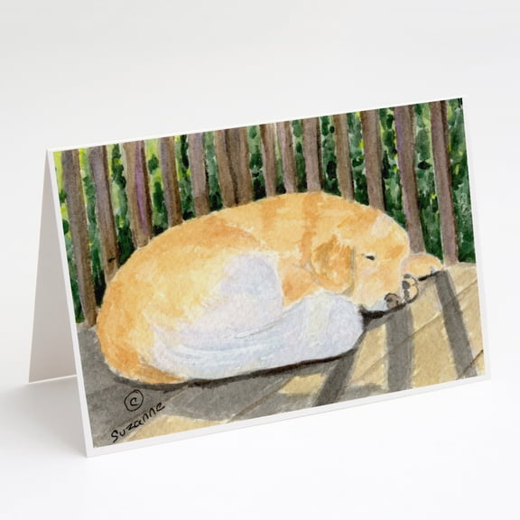 Golden Retriever Greeting Cards and Envelopes Pack of 8