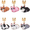 thumbnail image 7 of 6Pcs 6 Styles Animal Stethoscope Charms Stethoscope Decor Small Gold Alloy Enamel Cat Cute Kitty Pendants Name Tag Charm Decor, 7 of 7