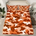 thumbnail image 2 of Manfei Camo Twin Sheet Sets,Rustic Outdoor Twin Fitted Sheet,Brown Camouflage Flat Sheet For Kids,Luxury Bedroom Decor,3 Pieces, 2 of 7