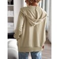 thumbnail image 3 of REDHOTYPE Women's Button Long Sleeve Brushed Jacket Coats with Pockets, 3 of 8
