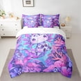 thumbnail image 3 of Feelyou Purple Axolotl Teens Twin Bedding Sets 7-Piece, Kawaii Ocean Animal Bedding Comforter Set, Dreamy Marine Coral Reversible Sheet Sets, Luxury Bedroom Decor, 3 of 8