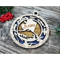 thumbnail image 3 of The Cabin Woodworker - Baltic Birch Wood - Alaska State Ornament - Two-Toned Backing, 3 of 5