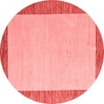 thumbnail image 1 of Ahgly Company Indoor Round Solid Red Modern Area Rugs, 8' Round, 1 of 4