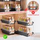 thumbnail image 3 of Paquetes de 2 Organizador de Cocina Deslizante de 2 Niveles, Especieros para Cocina Verticales, Estante Extraíble para Gabinete, Organizador de Especias, 3 of 4
