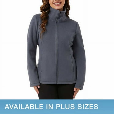 32 Degrees Women's Brushed Faux-Wool Jacket, Blue, Large