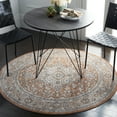 thumbnail image 2 of SAFAVIEH Jasmine Vasiliki Floral Area Rug, Gold/Grey, 5'3" x 5'3" Round, 2 of 8