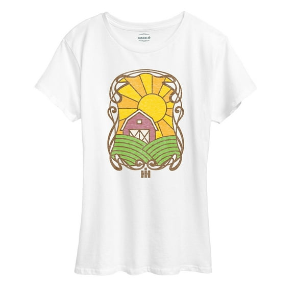 Case IH - Barn Scene With Frame - Women's Short Sleeve Graphic T-Shirt