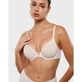 thumbnail image 3 of Women's Mesh Front Closure Bras Unlined Sheer Demi No Padding Underwire Bra, 3 of 5