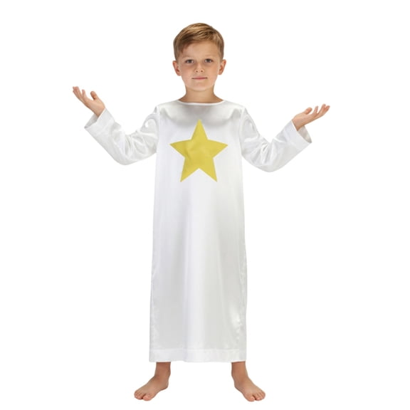 CUZIBR Boys Angel Dress Up Set Stain Skill High Waist Mesh Long Sleeve Long Robe Fairy Tale Party Gown For Kids Birthday Pageant Outfits Spring Travel Clothes Tracksuit,White,3-5 Years