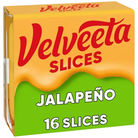 Velveeta Slices Jalapeno Cheese, 16 Ct Pk, Refrigerated