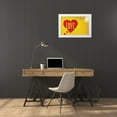 thumbnail image 3 of BoMo 14x11 White Modern Wood Framed Museum Art Print Titled - Love Hearts, 3 of 4