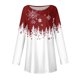 thumbnail image 4 of MHFRRA Camiseta de Manga Larga con Estampado Festivo, Suave, Cómoda y Casual, Ideal para Celebraciones de Temporada. Vino, 4 of 4