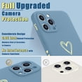 thumbnail image 4 of Compatible with iPhone 12 Pro Max Case 6.7 inch for Women Girls, Cute Luxury Heart [Soft Anti-Scratch Full Camera Lens Protection] Silicone Girly Phone Case for iPhone 12 Pro Max-Lavender Grey, 4 of 14