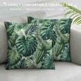 thumbnail image 3 of GOSMITH Palm Leaf Throw Pillow Covers Green Tropical Leaves Decorative Couch Pillow Case Outdoor Farmhouse Sofa Cushion Cover Modern Decor for Bed Living Room, 3 of 5