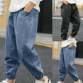 thumbnail image 4 of Boys Baggy Jeans Casual Elastic Waist Straight Fit Stretch Denim Pants Kids Loose Long Pant with Pockets 5-14 Years, 4 of 4
