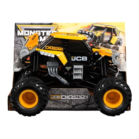 Monster Jam, Official JCB DIGatron Monster Truck, Collector Die-Cast Vehicle, 1:24 Scale, Kids Toys for Boys and Girls Ages 3 and up