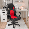 thumbnail image 6 of Furmax Faux Leather Gaming Chair Mid-Back Video Game Chair with Lumbar Support, Red, 6 of 7