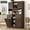 Brown, variant on Blotout 47" Wide Kitchen Pantry Storage Cabinet with Charging Station & Microwave Stand, Tall Farmhouse Kitchen Hutch Cabinet, Double Tilt Out Trash Can Cabinet 10X2 Gallon