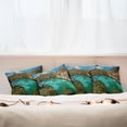 thumbnail image 3 of Ambesonne Nature Throw Pillow Cover 4 Pack, Yacht on Sea Scenic View, 18", Green Aqua Blue, 3 of 6