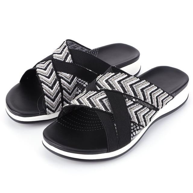 Sandalias planas con tiras cruzadas para mujer cómodas antideslizantes para fiestas y vacaciones