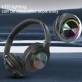 thumbnail image 2 of Led Bluetooth Headphones Over Ear, Foldable Wireless Headphones With 3 Eq Modes, 2 of 6