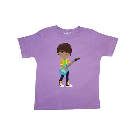 

Inktastic African American Boy Rock Boy Boy Playing Guitar Gift Toddler Boy Girl T-Shirt