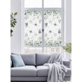 thumbnail image 4 of Non-Adhesive Static Cling Window Tint, Sage Green Eucalyptus Coastal Window Privacy Film Frosted, Beach Conch Jellyfish Insulated Windows Frosted Films for Living room, 35.4 x 78.7 Inches, 4 of 9