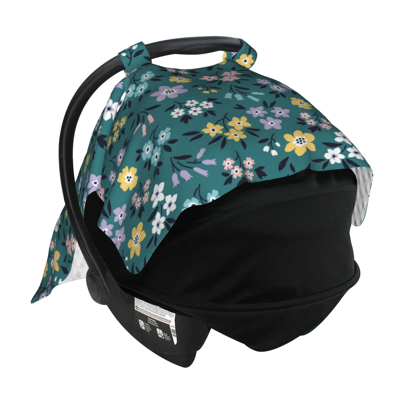 Naloa Floral Baby Car Seat Cover, Breathable Baby Carrier Cover, Multiuse Baby Carrier Cover & Nursing Breastfeeding Cover