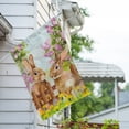 thumbnail image 3 of America Forever Bunnies House Flag 28 x 40 inch Double Sided Rabbit with Flowers Farmhouse Egg Small Spring Holiday Seasonal Easter Day Flags for Outdoor Yard Lawn Decoration, 3 of 5
