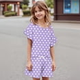 thumbnail image 4 of Grblisyd Outfit for Girls Two Piece Fashion Polka Dots Ruffle Short Sleeve Top Drawstring Elastic Waist Shorts Set Casual Clothing Sets, 4 of 4