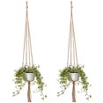 thumbnail image 5 of 4PCS Jute Rope Plant Holders Plant Flower Pot Hangers 2 Large + 2 Small, 5 of 5