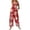 Red, variant on Women Christmas Outfit Stylish Women's Casual Christmas Print Jumpsuit Featuring Convenient Side Pockets For Everyday Comfort And Festive Seasonal Wear Red XL