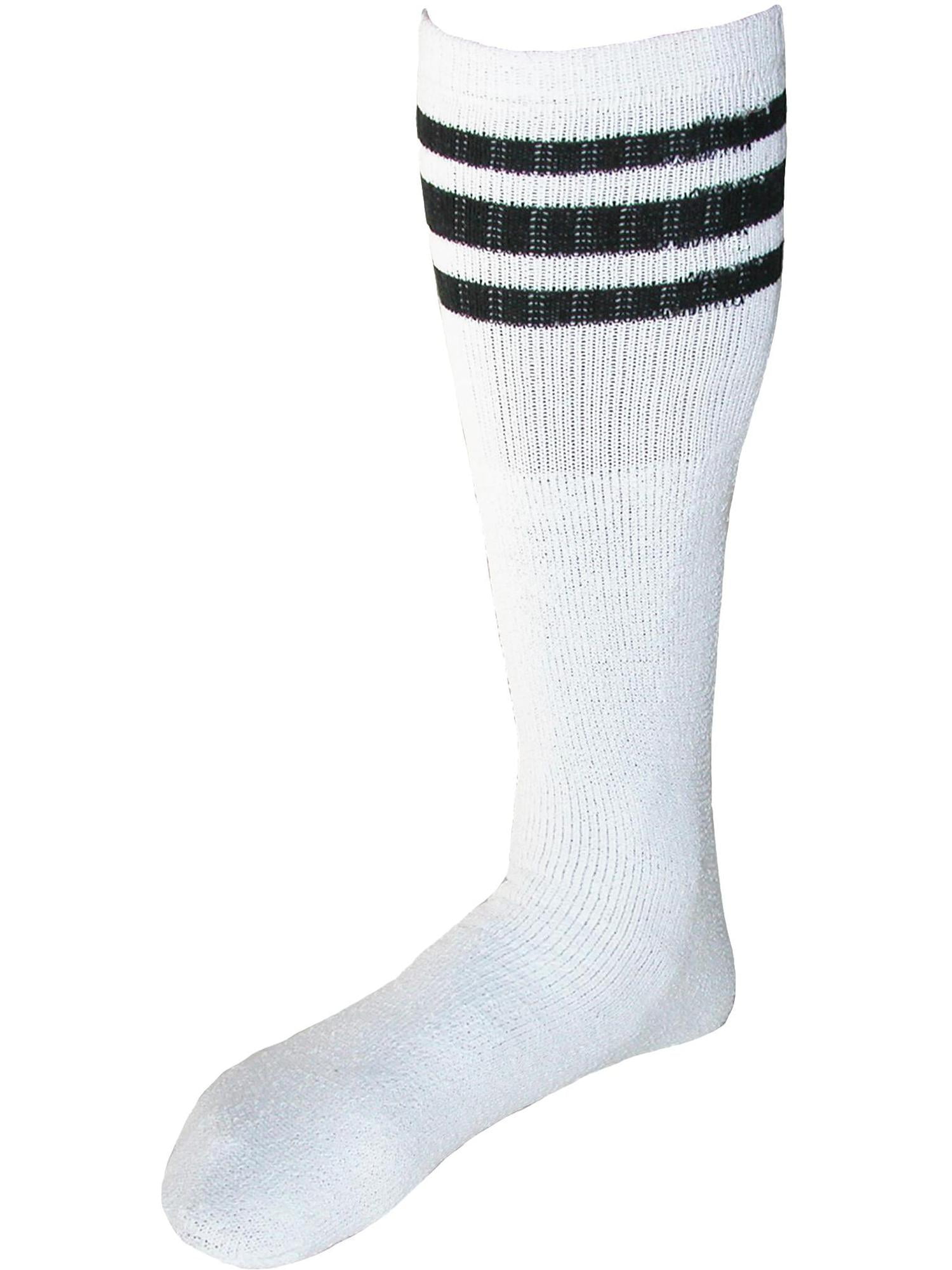 CTM CTM® Striped Top Ribbed Tube Socks (4 Pair Pack)