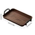 thumbnail image 3 of Rustic Wooden Serving Trays with Handle - Rectangular Decorative Serving Trays Platte for Entertaining, Breakfast, Coffee Table, Home Decor, 3 of 6