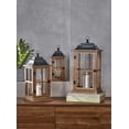 thumbnail image 5 of Better Homes & Gardens Rustic Wood Candle Holder Lantern, Large, 5 of 5