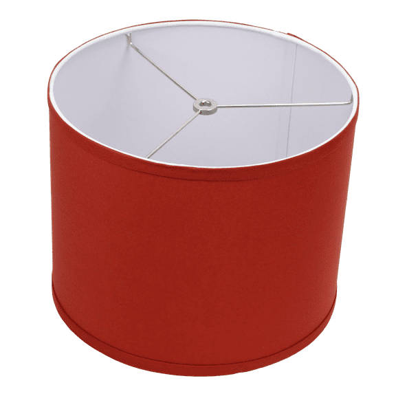 Fenchel Shades | 12" Top Diameter x 12" Bottom Diameter x 9.5 Height, (Washer/Spider Attachment) Drum Lamp Shade - (Linen Paprika)