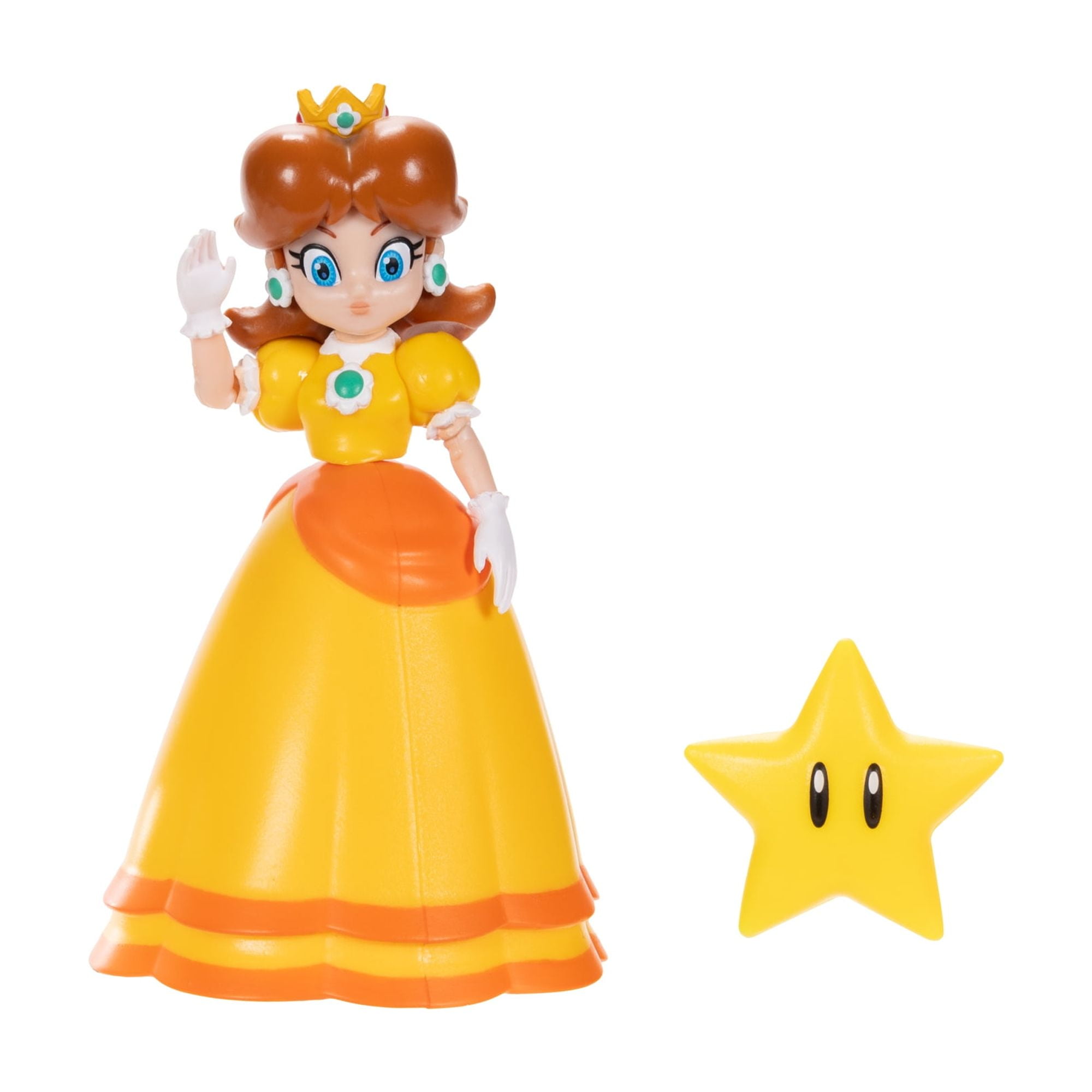 World of Nintendo Super Mario Daisy 4 inch Articulated Action Figure with Super Star Accessory