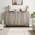 thumbnail image 3 of 55" Buffet Sideboard Cabinet with 4 Doors & Adjustable Shelves, Modern Wood Credenza for Multiple Rooms, 3 of 6