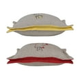 thumbnail image 3 of Creative Co-Op 16 Inches Square Linen Blend Pillow with Flower Embroidery, Gray, Set of 2, 3 of 4