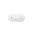 thumbnail image 6 of 59" Acrylic Freestanding Soaking Bathtub, White Modern Standalone Tub with Brushed Nickel Drain, Minimalist Linear Overflow Design, cUPC Certified for Residential Bathrooms, 6 of 9