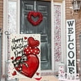 thumbnail image 3 of Valentines Day Hearts Garden Flag 12x18 Inch Double Sided for Outside Small Burlap Love Red Holiday Yard Decoration, 3 of 6