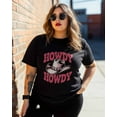 thumbnail image 3 of Women's Graphic T-Shirt Black S Women's Tops HOWDY Cowboy Hat Crew Neck Short Sleeve Shirts for Women, 3 of 3